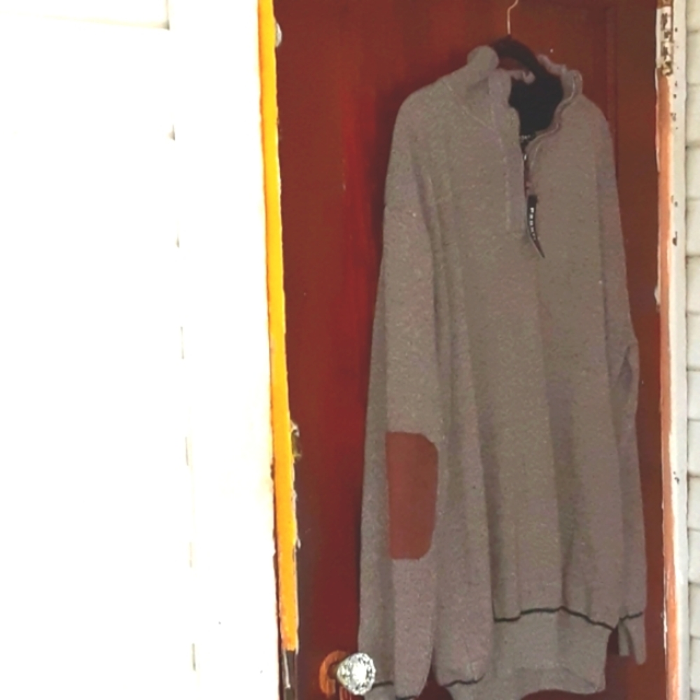 Pronti 100% Polyester ribbed sweater NWT various sizes elbow patches